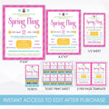 spring fling invitation template daddy daughter dance editable template school pto church community center